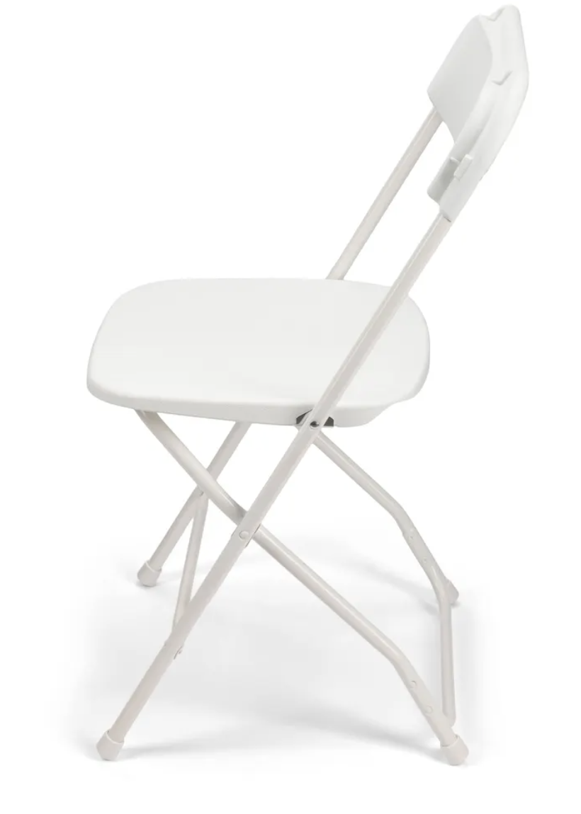 White Plastic Folding Chair