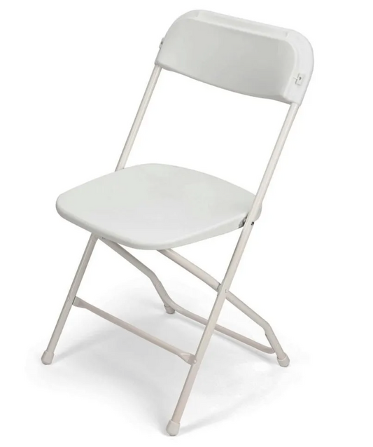 White Plastic Folding Chair