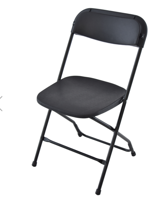 Black Plastic Folding Chair