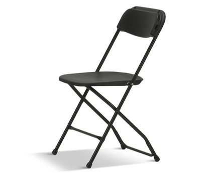Black Plastic Folding Chair