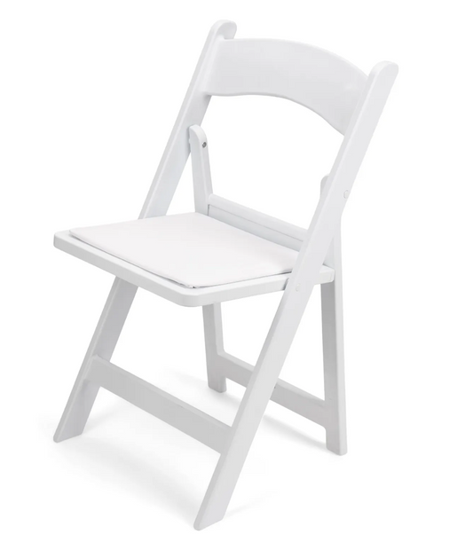 White Resin Folding Chair