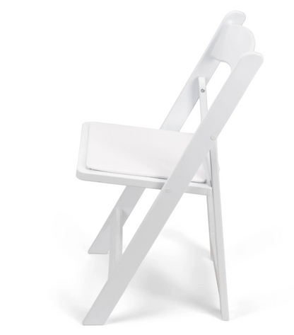 White Resin Folding Chair