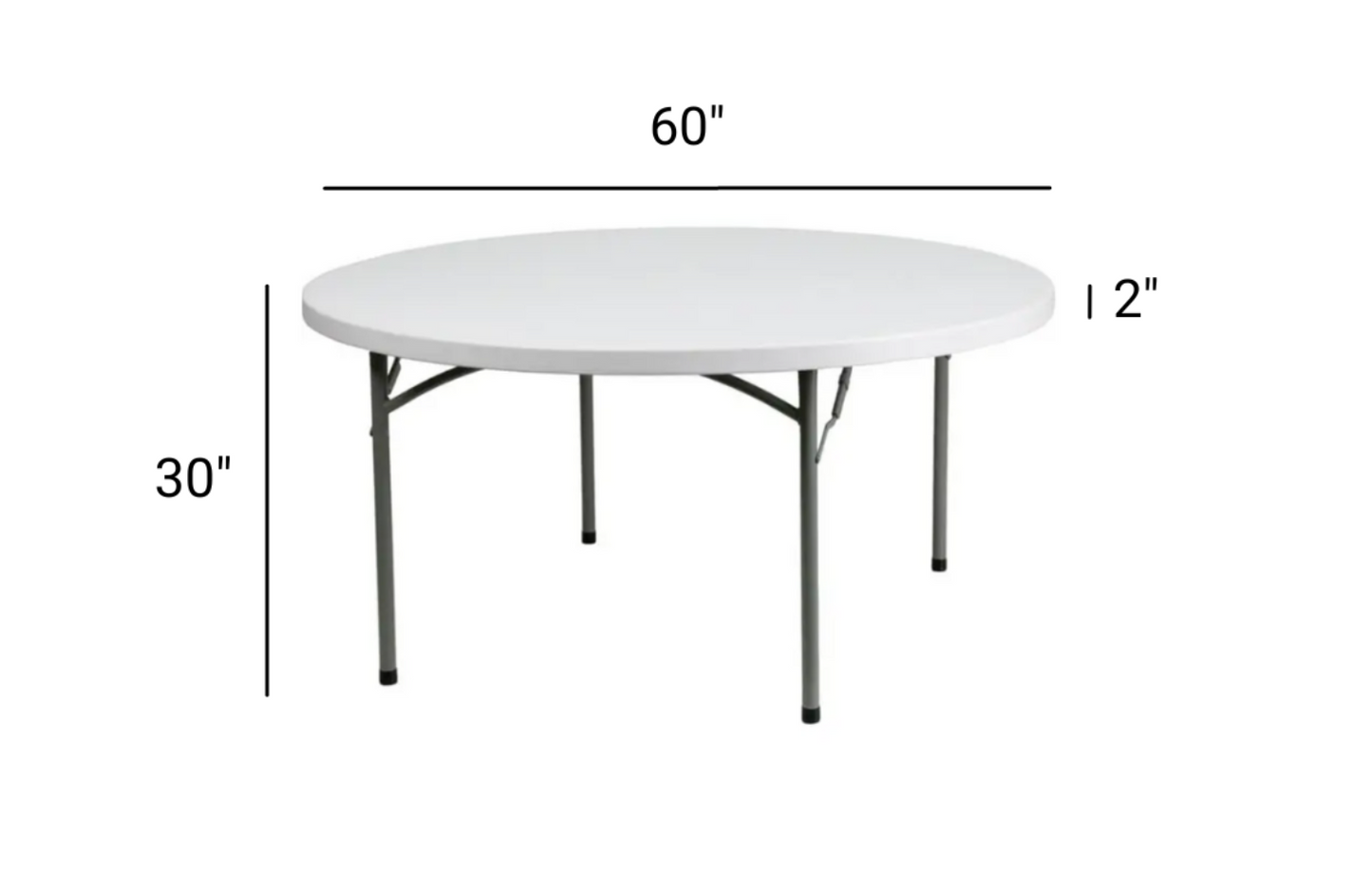 60'' Round Plastic Folding Table