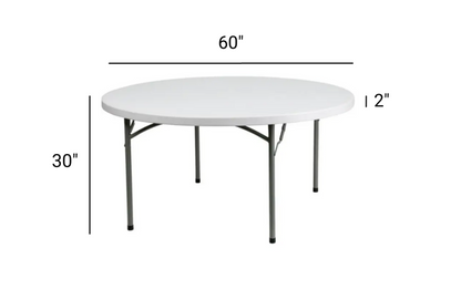 60'' Round Plastic Folding Table